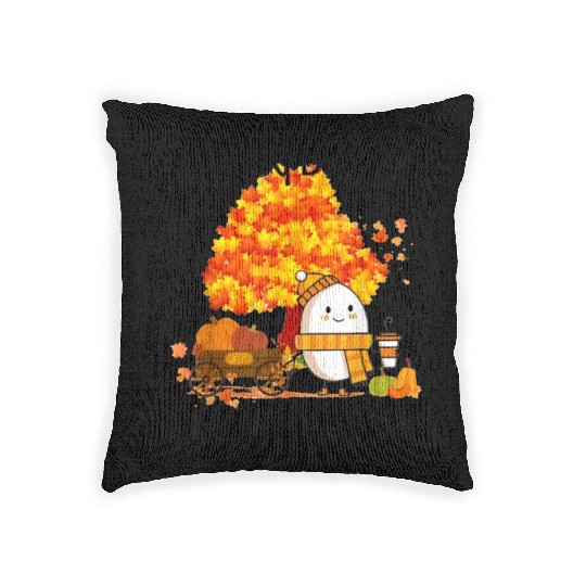 Humpty Dumpty Had A Great Fall Thanksgiving Autumn Woven Pillows