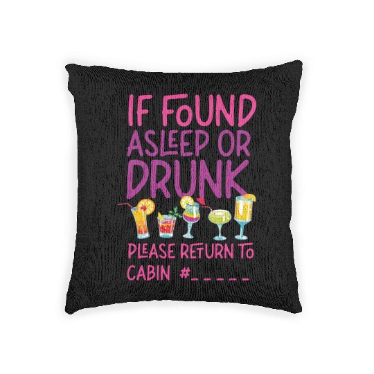 Cruise Ship Vacation Friends Woven Pillows