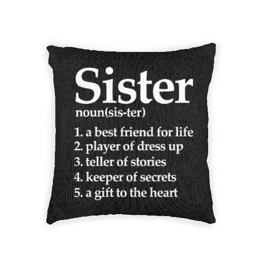 Sister Definition Woven Pillows