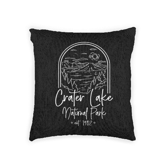 Crater Lake National Park Est. 1902 Crater Lakecas Woven Pillows