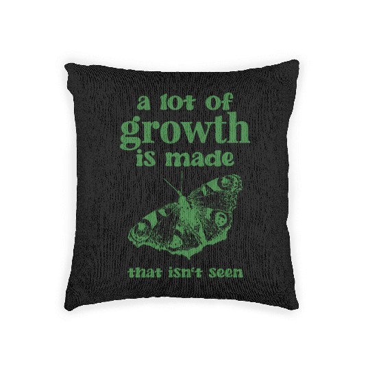 Self Growth | Butterfly Woven Pillows green