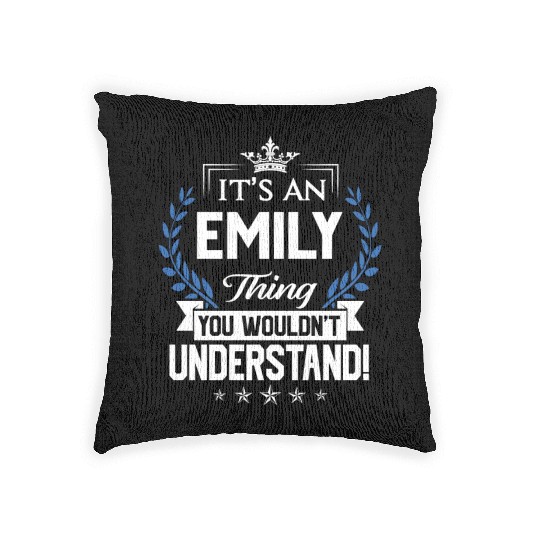Emily Name Woven Pillows - Emily Things Name 2 Gift Item
