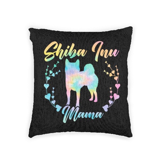 Shiba Inu Mama Japanese Dog Lover Puppy Paw Love Woven Pillows