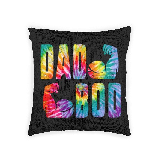 Dad Bod Muscle Building Gym Father's Day Gift for Woven Pillows