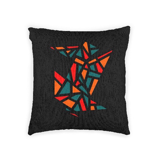 Abstract Stained Glass Woven Pillows