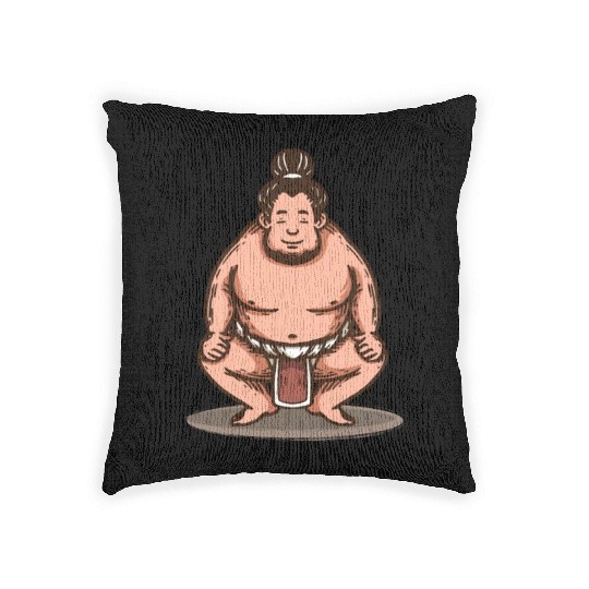 Sumo Wrestling Sumo Wrestler Yokozuna Japan Woven Pillows