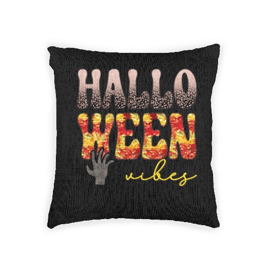 Halloween Vibes Sublimation 01 Woven Pillows