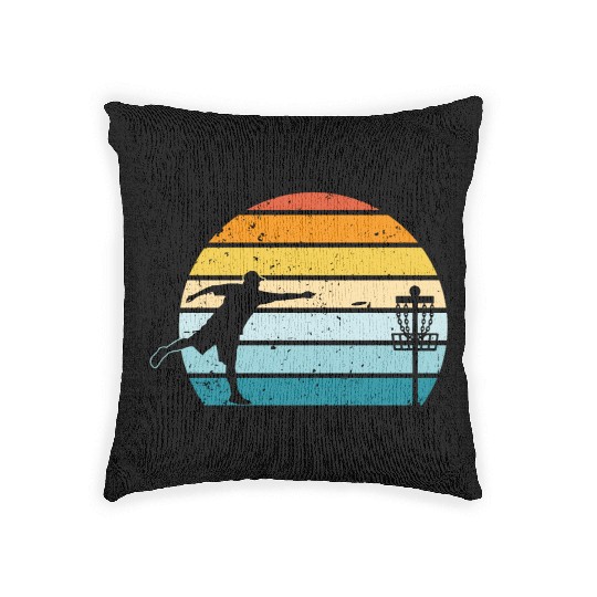 Disc Golf Disc Golfing Player Ultimate Frisbee Woven Pillows