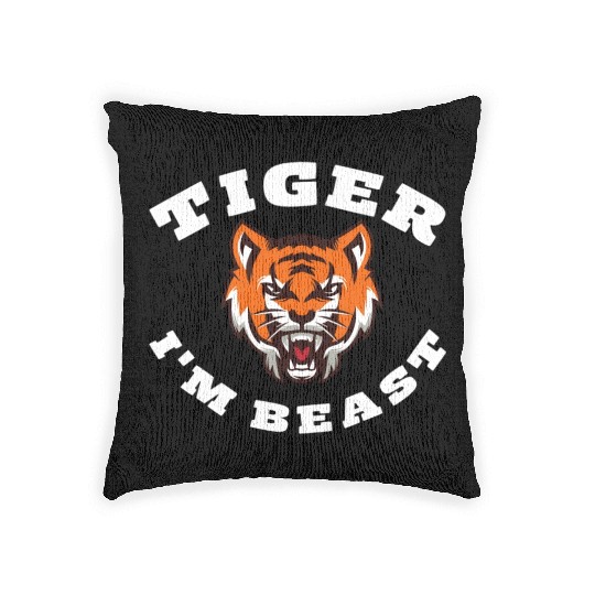 Bengal tiger face Woven Pillows