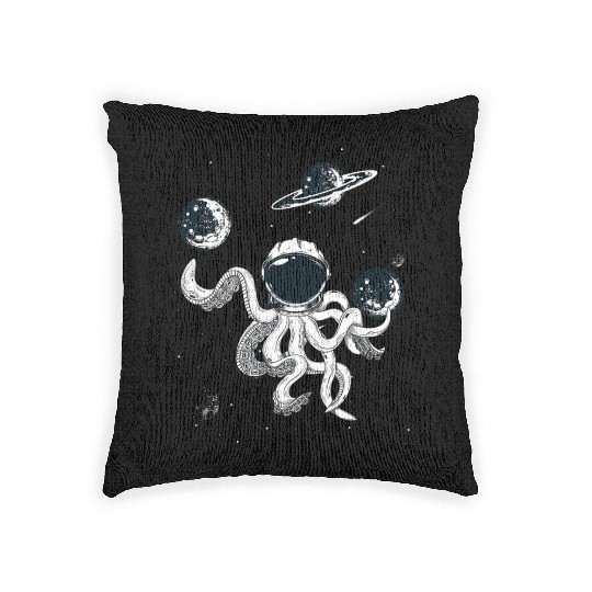 Octopus in Helmet Woven Pillows