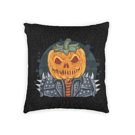 Spooky Jack-o'-lantern Woven Pillows