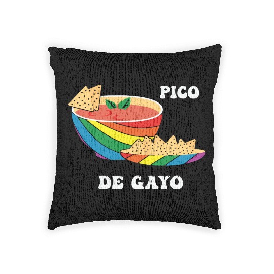 LBGT Flag Gay Pride Human Vintage Rainbow Woven Pillows