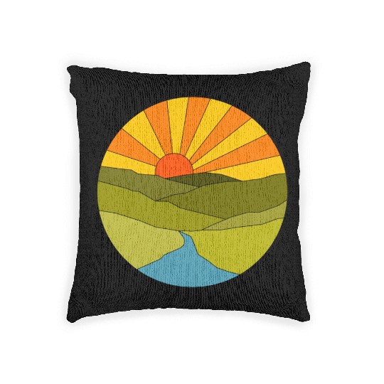 Sunrise geometrical Woven Pillows
