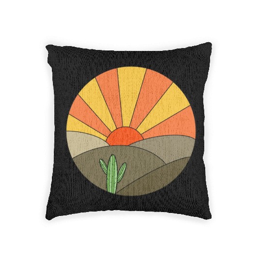 Sunrise desert Woven Pillows