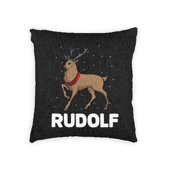 Christmas Santa's Reindeer Lazy Costume Rudolph Woven Pillows