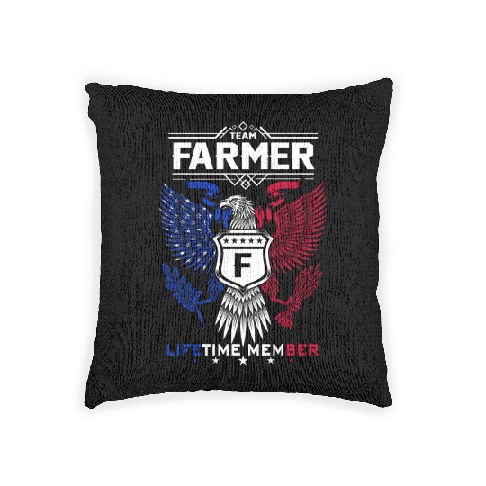Farmer Name Woven Pillows - Farmer Eagle Lifetime Member