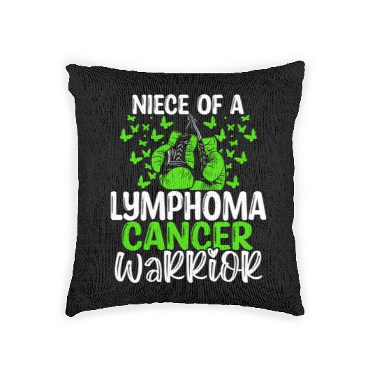 Lymphoma Cancer Awareness Niece Aunt Uncle Woven Pillows