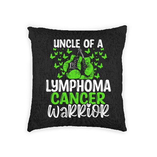 Lymphoma Cancer Awareness Uncle Nephew Niece Woven Pillows
