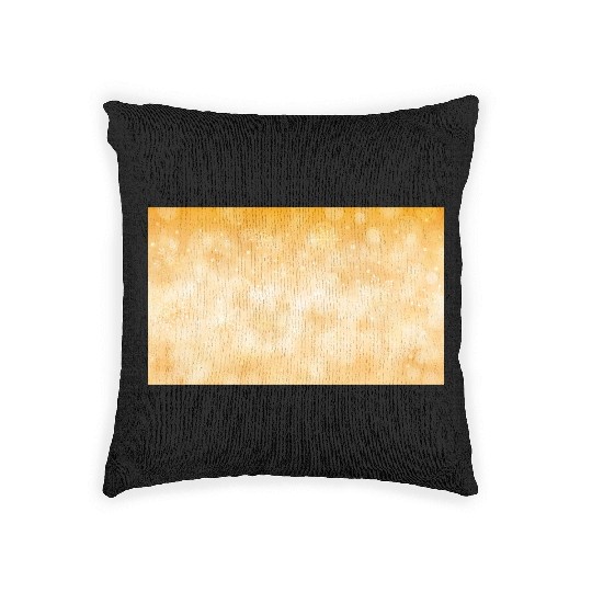 Orange Christmas Snowflakes Bokeh Winter Woven Pillows