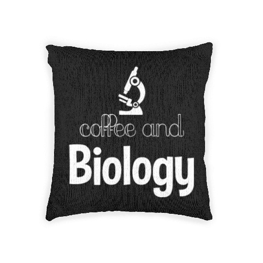 Coffee And Biology Woven Pillows