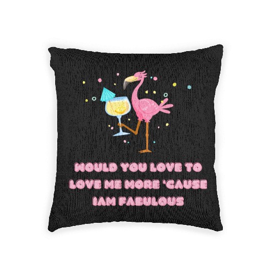 Flamingo love Woven Pillows