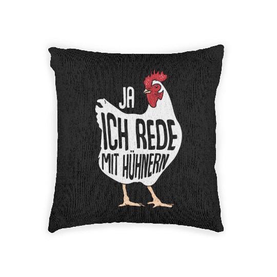 Chicken Farmer, Farming, Chicken Farm Woven Pillows