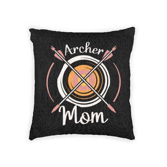 Archer Mom Bowmaster Archery Bow Arrow Mothers Day Woven Pillows