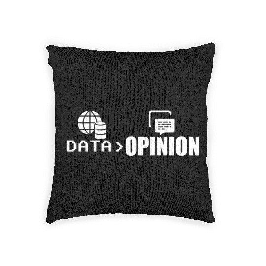 Data > Opinion Coding Coder Code Programmer Woven Pillows