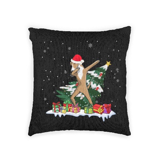 Great Dane Christmas Dabbing Santa Xmas Pajama Woven Pillows