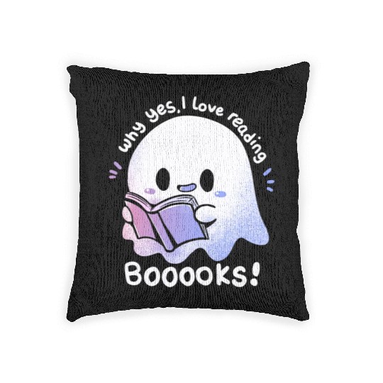 I Love Reading Booooks Woven Pillows