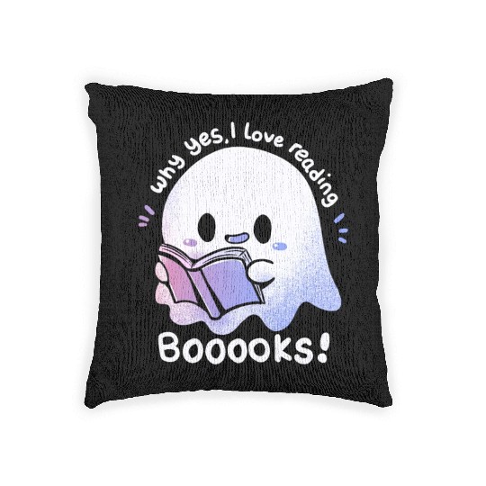 I Love Reading Booooks Woven Pillows