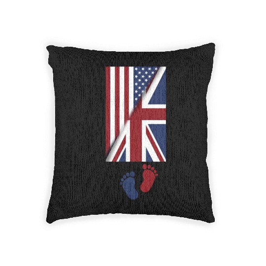 American Union Jack Flag Baby american union jack Woven Pillows