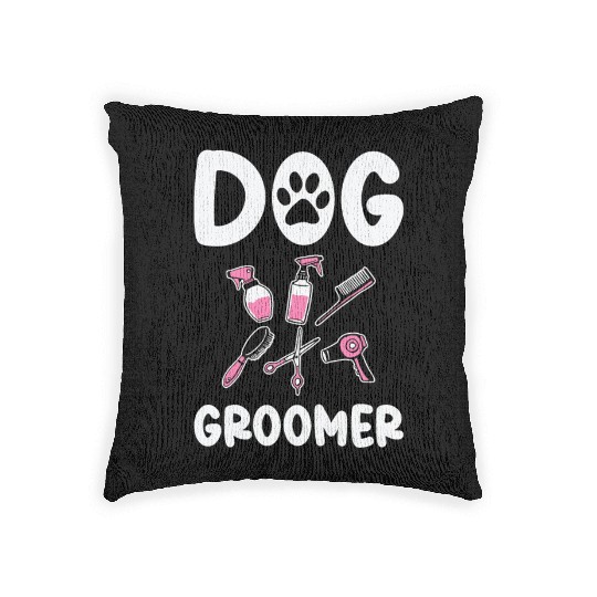 Dog Groomer Canine Grooming Hygiene Woven Pillows