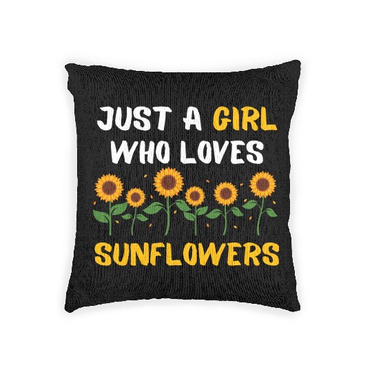 Botanical Garden Flower Girls Gift Sunflower Woven Pillows
