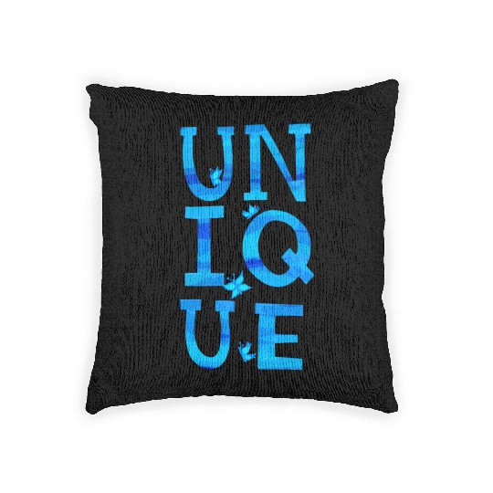 Unique Blue Butterflies Woven Pillows