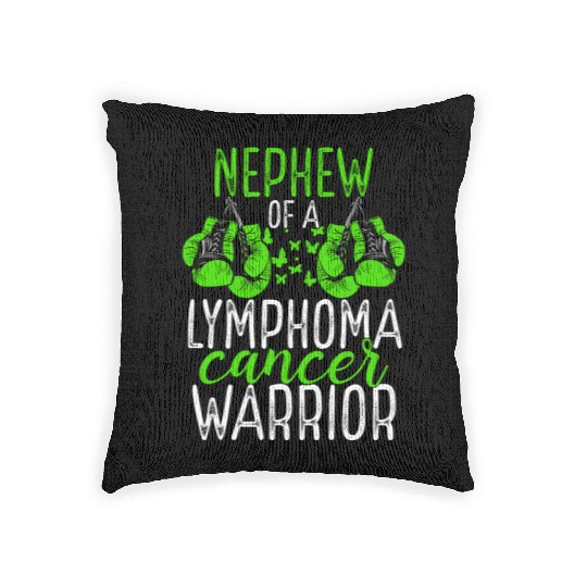 Nephew Lymphoma Cancer Awareness Aunt Uncle Woven Pillows