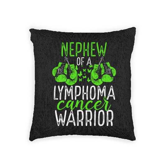 Nephew Lymphoma Cancer Awareness Aunt Uncle Woven Pillows