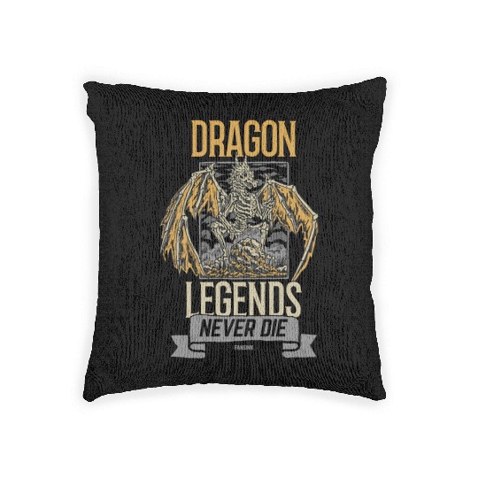 Dragon Legends Never Die Woven Pillows