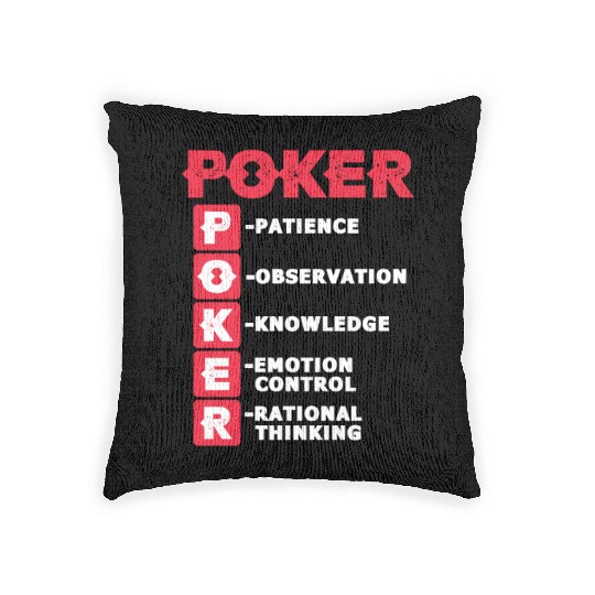 Poker Definition Woven Pillows