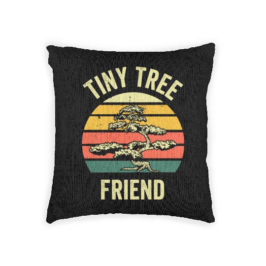 Bonsai Tiny Tree Gift Funny Planting Retro Gift Woven Pillows