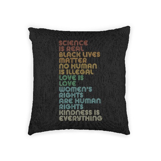 Vintage, Retro Science Is Real, Black Lives Matter Woven Pillows
