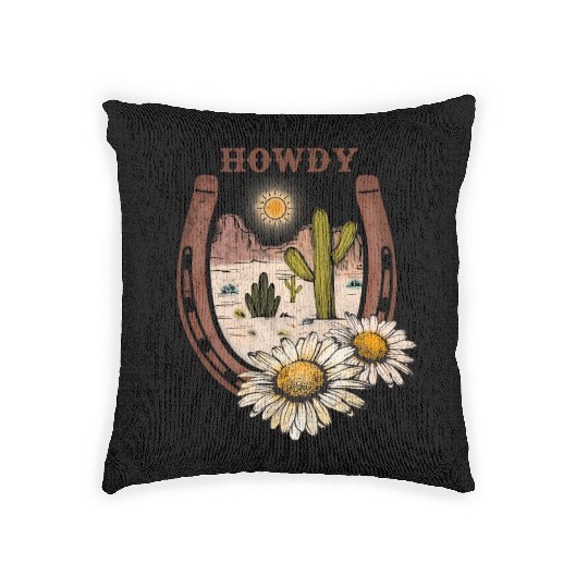 HOWDY -Desert Horseshoe Woven Pillows