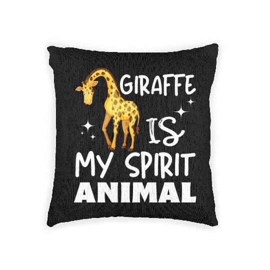giraffe Is My Spirit Animal Woven Pillows