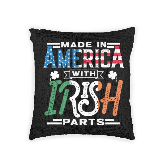 Made In America With Irish Parts Gaelic Ireland Woven Pillows