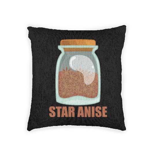 Star Anise Spice Flavor Food Cooking Woven Pillows