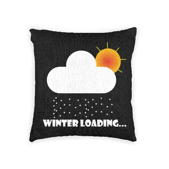 Funny Winter Christmas Holidays Woven Pillows