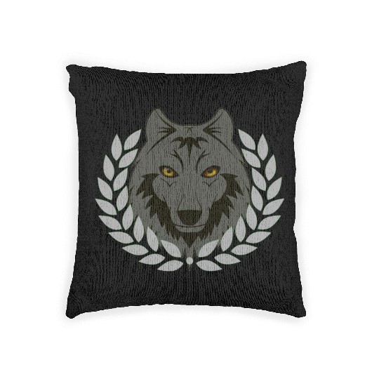 alpha wolf Woven Pillows