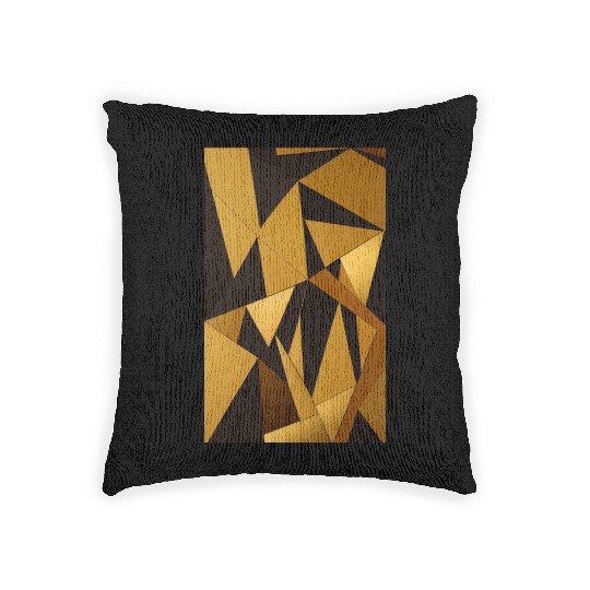 Black and Gold Minimalist Woven Pillows