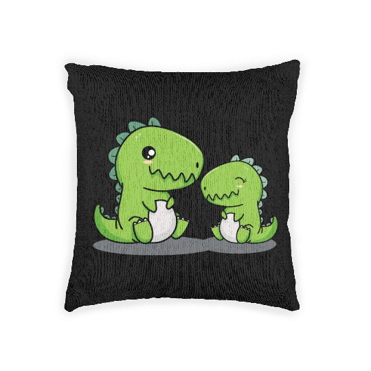 Big Brother Dino Siblings Baby Dinosaur Little Boy Woven Pillows