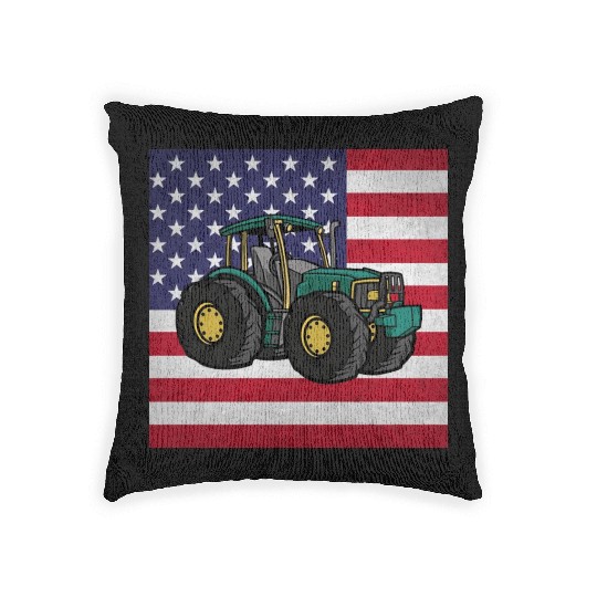 Farming Tractor Woven Pillows